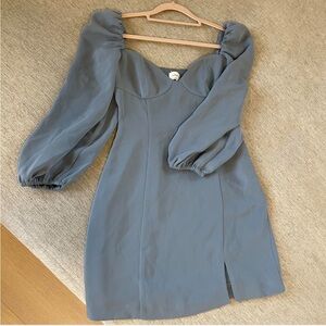 Aritzia - Wilfred Slate Blue Long Sleeve Dress